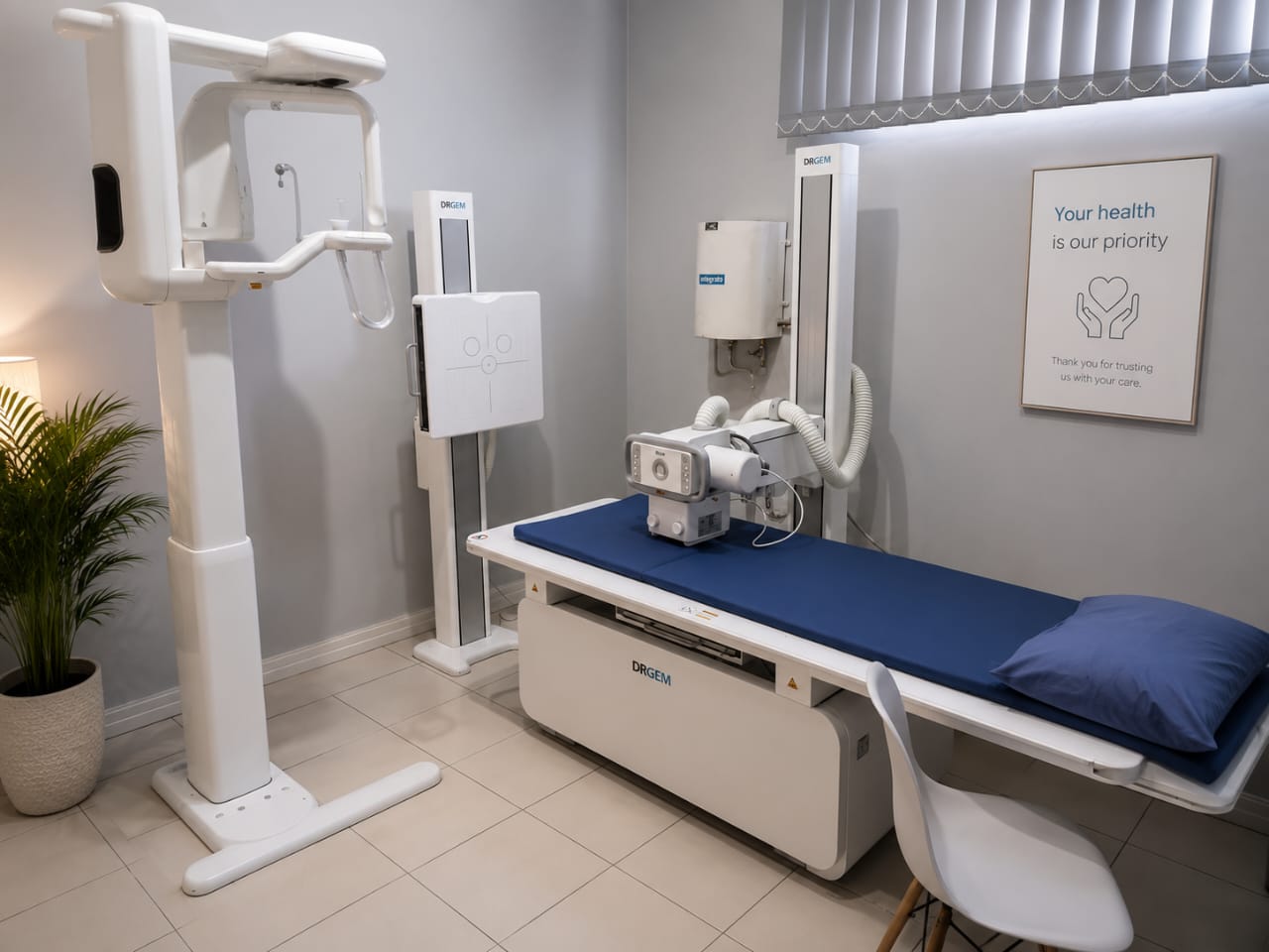 Digital X-ray room at The Radiology Clinic